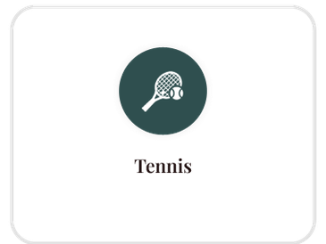 Tennis icon with racket and ball.