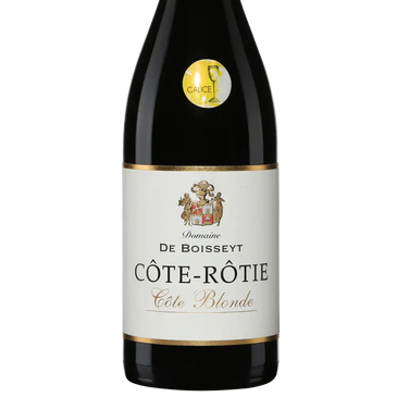 Bottle of Domaine De Boisseyt Côte-Rôtie Côte Blonde wine.