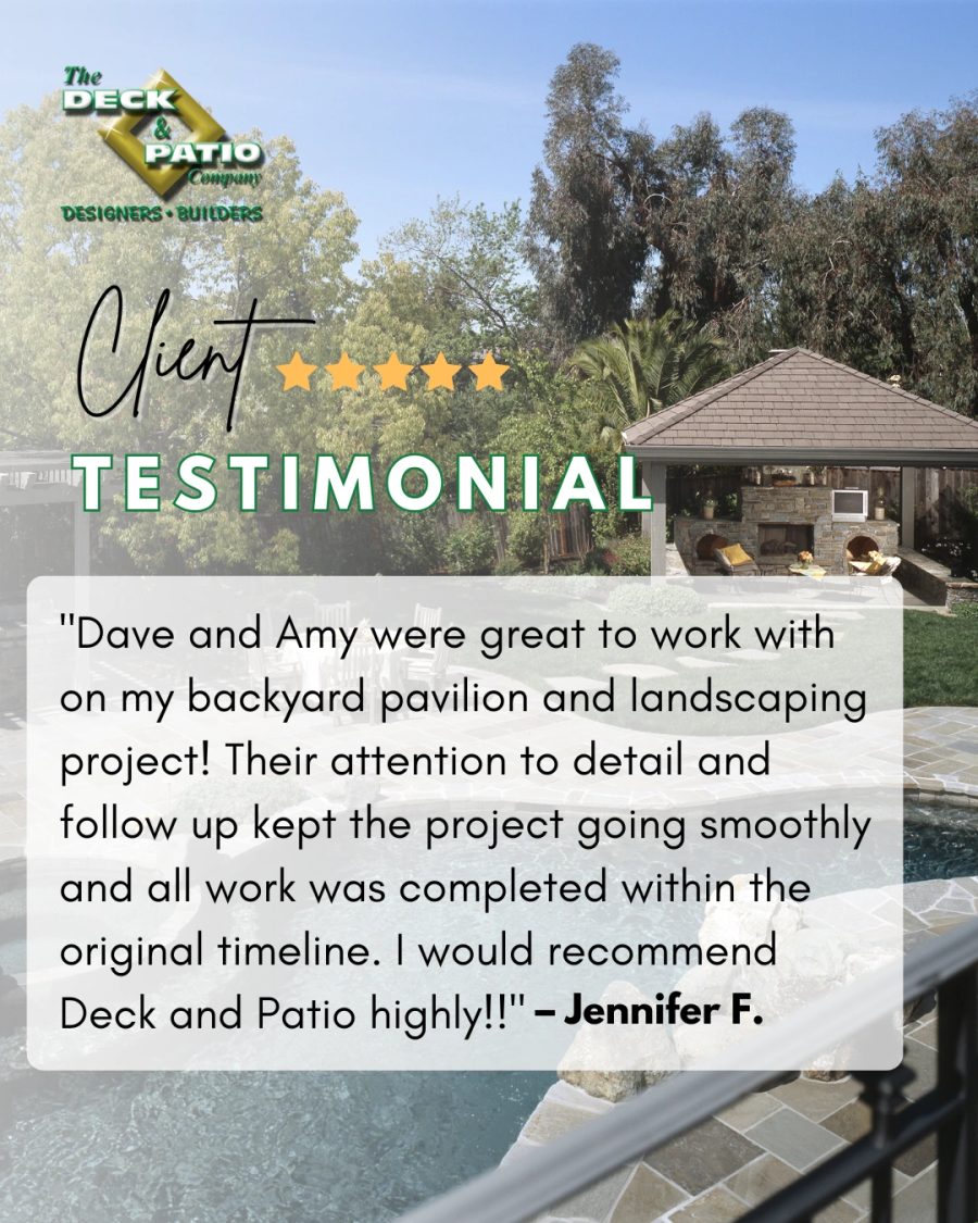 Testimonial from Jennifer about her Deck and Patio Company backyard project
