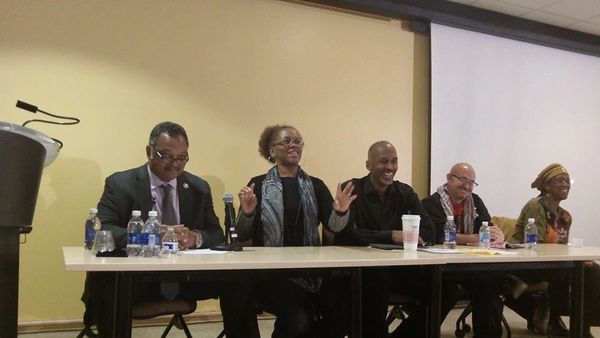 Rev. Jessie Jackson, Dr. Kim L. Dulaney, Dr. Troy Harden, guest, and Pat Hill