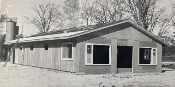 Early construction phase of our main office being built.