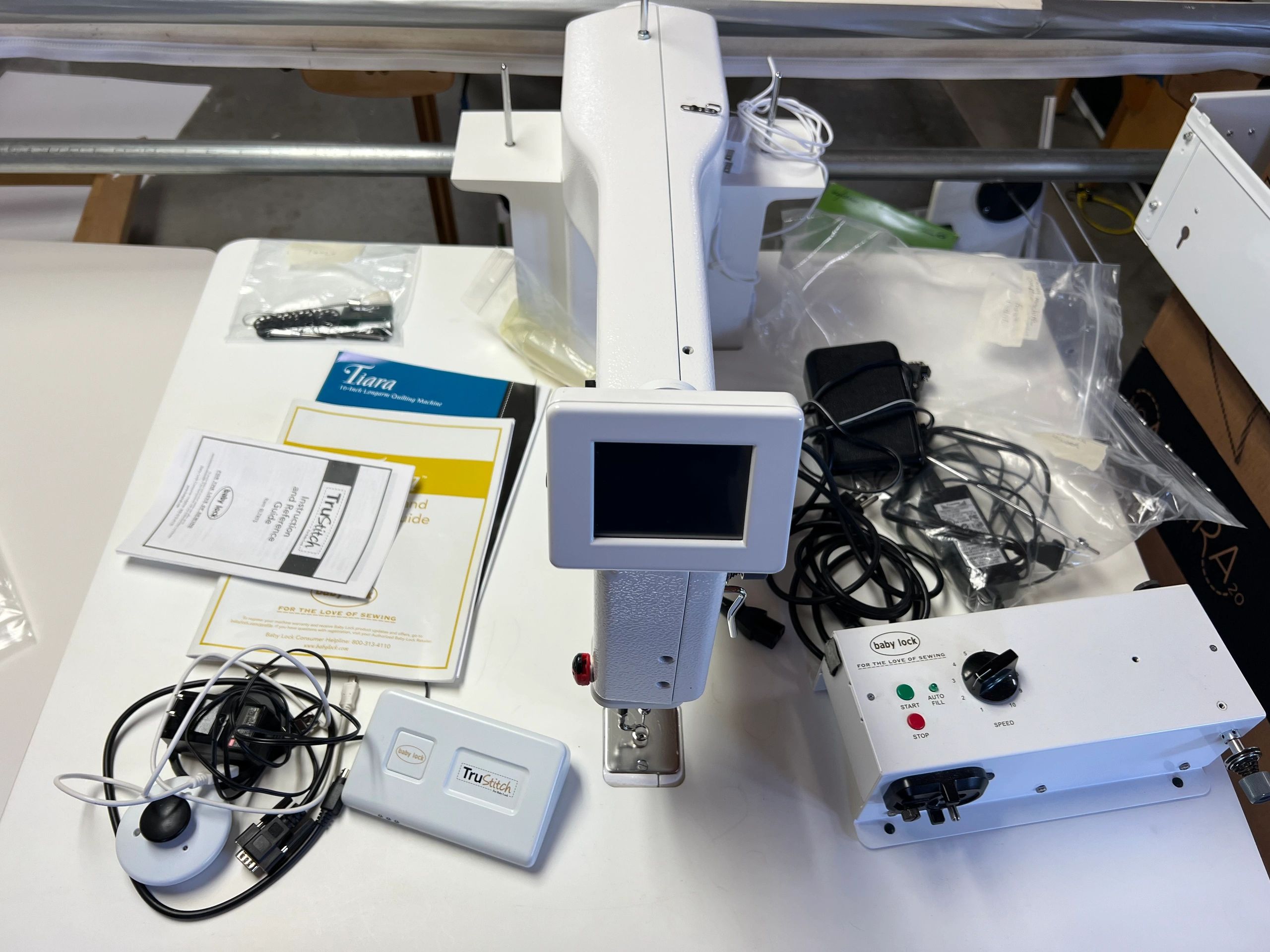 Baby Lock Tiara Longarm Quilting Machine with Sitdown Table