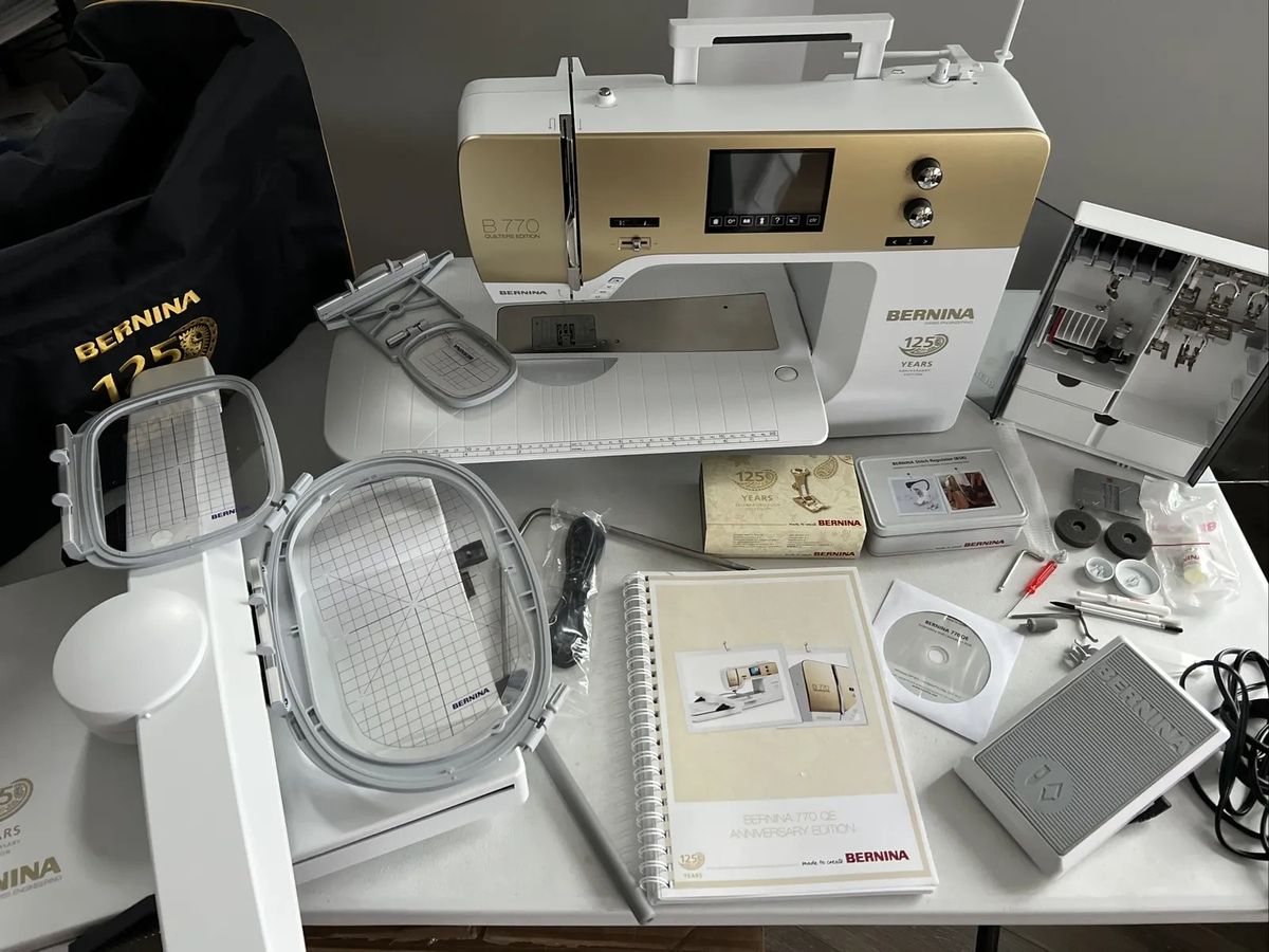 Bernina 770QE Plus Gold Sewing, Quilting, and Embroidery Machine