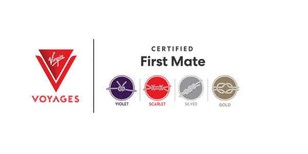 Certified Gold tier First Mate with Virgin Voyages badge