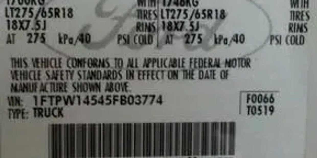 VIN Label