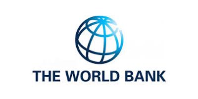 Logo of The World Bank featuring a stylized globe.