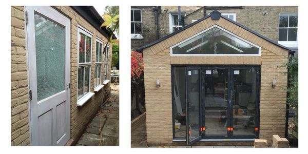 Timothy Little was the bricklayer for this extension in Cambridge.