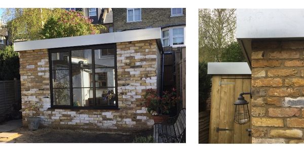 Timothy Little was the bricklayer for this garden studio.