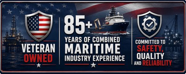 Veteran owned maritime industry with 85+ years combined experience.