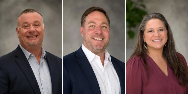 Three professional headshots of two men and one woman.
