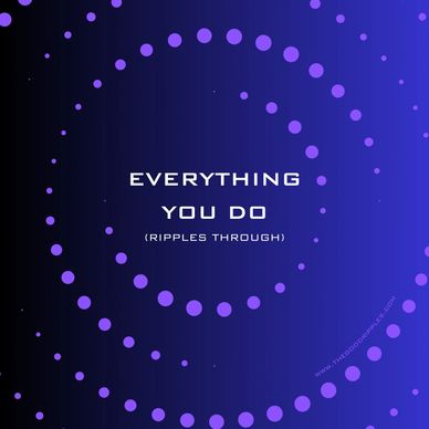 Inspirational message with ripples symbolizing impact. NDEs. Near-death experiences.
