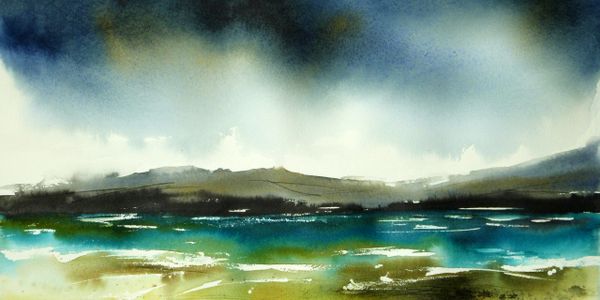 Inlet. Watercolour painting by Graham Kemp.