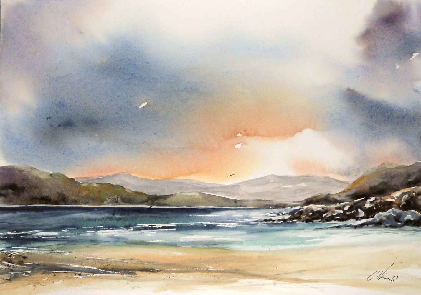 Seclusion, watercolour by Graham Kemp.