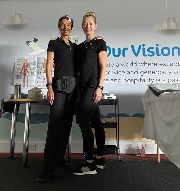 Debbie with  Ruth on corporate day