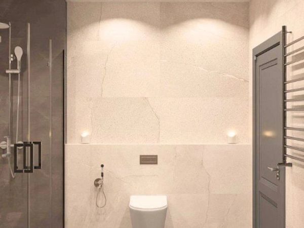 Ein Badezimmer das durch die Robert Stone LLC in Batumi, Georgien geplant und realisiert wurde.