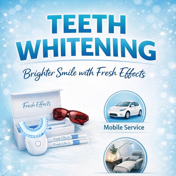 Teeth whitening kit with mobile service for a brighter smile.