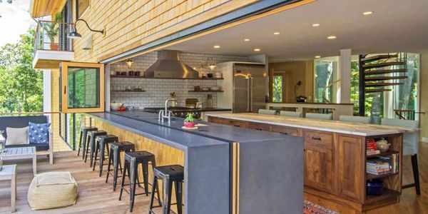 Garage Converted To Outdoor Kitchen