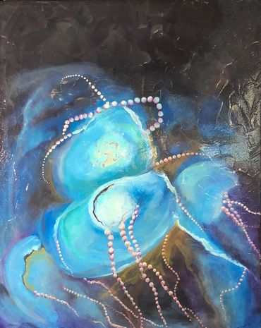 Pearls of the Sea - high gloss acrylic 24x36