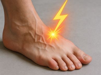 Electric shock pain in foot – neuropathy symptom treated at Jacksonville clinic