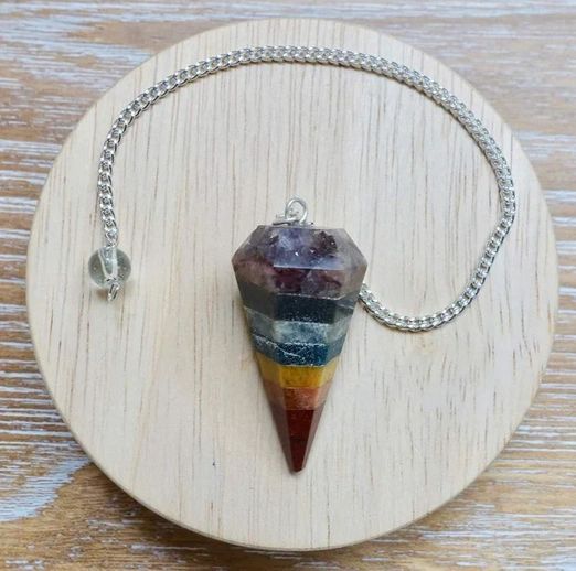 7 Chakras Gemstone Pendulum