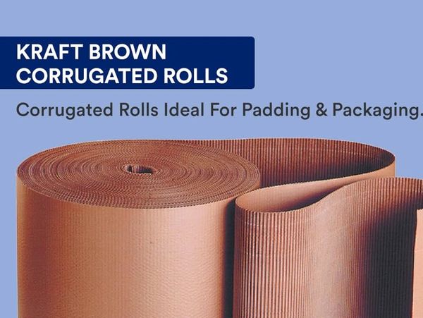 Kraft Brown Corrugated Rolls ideal for Padding and Packaging 