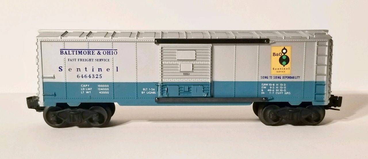 Lionel O Gauge 6464-475 B&M Box Car - Reproduction Window Box, C-10 Mint