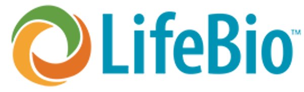 LifeBio logo with swirl design and text.
