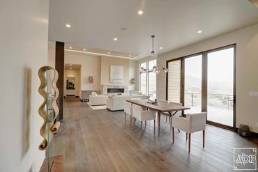 modern white dining room