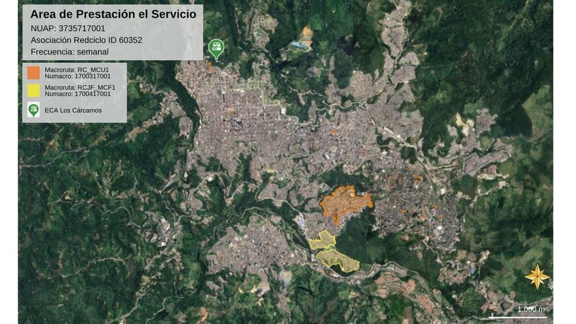 Área de prestación servicio redcilo mapa manizales