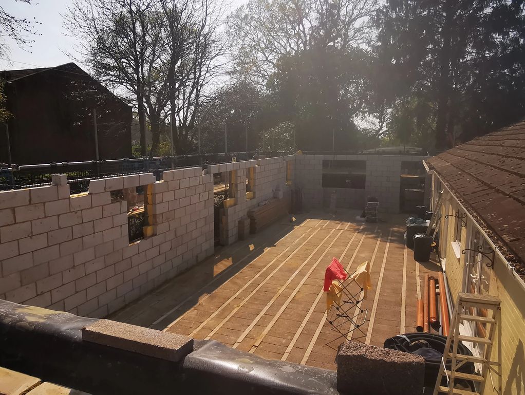 Ground floor single storey brick and blockwork extension by Bournemouth Handyman & Property Services