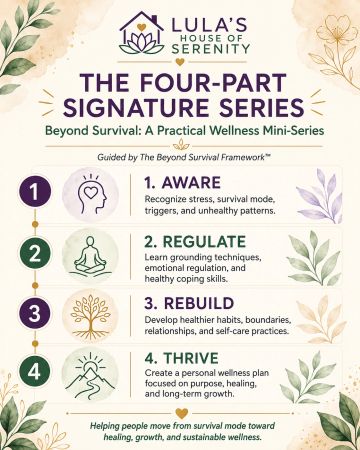 Lula's House of Serenity four-part signature wellness series.