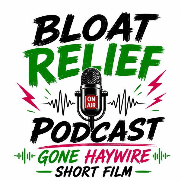 Logo for Bloat Relief Podcast short film.