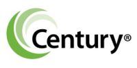 Century company logo with green crescent shapes.