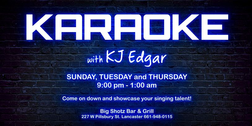 It's karaoke night over at the - Big Axe Bar and Grill