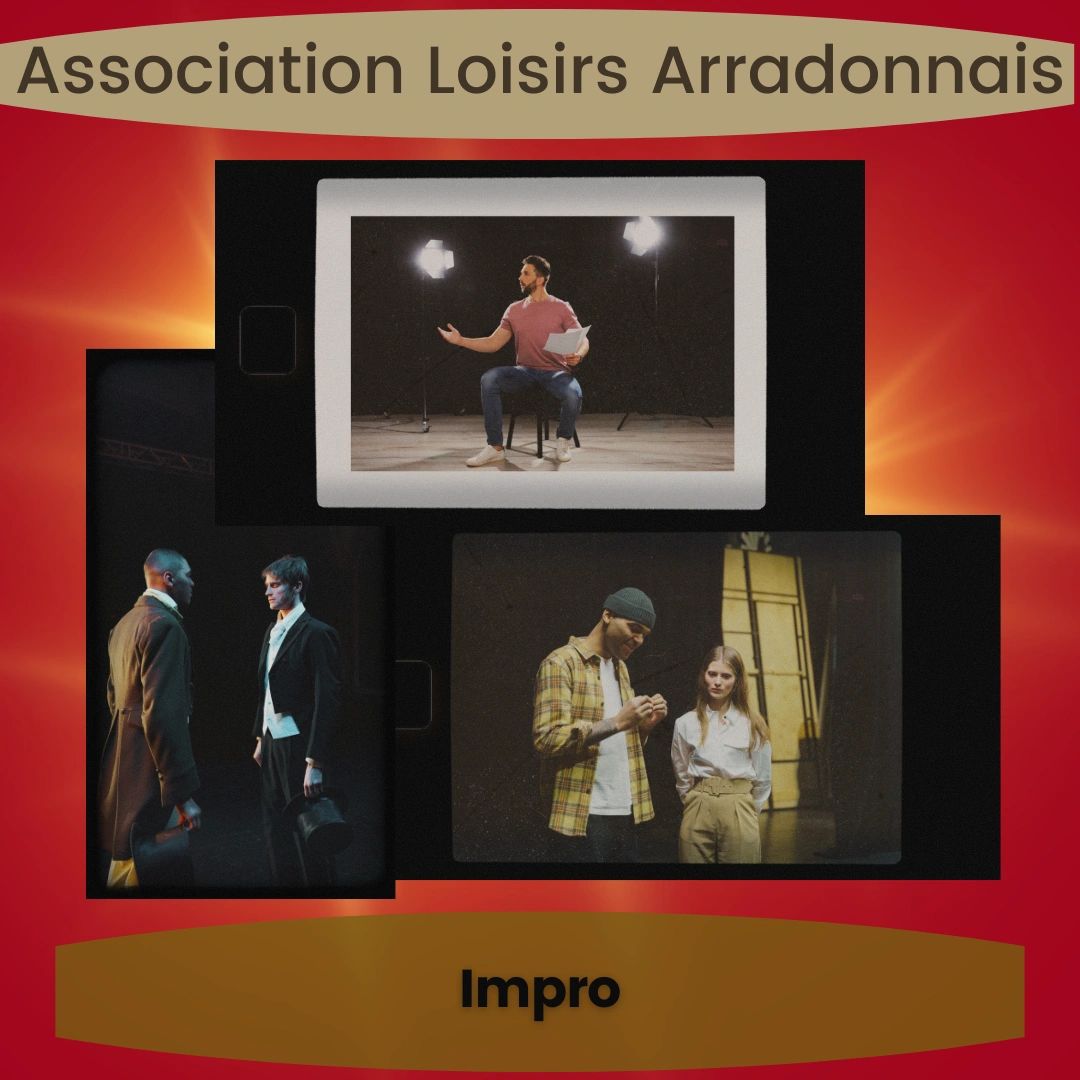Acteurs ou actrices qui improvise des scènes pour faire le spectacle 