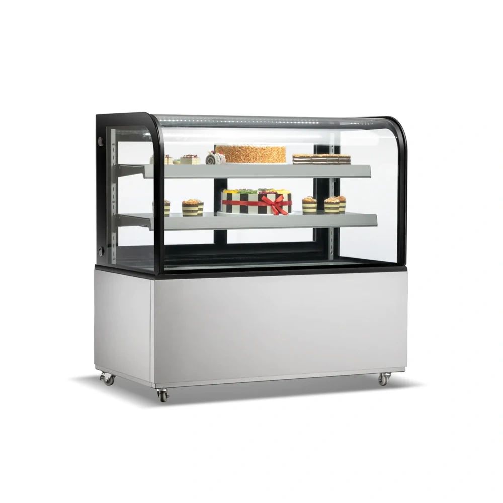 Westlake 48 in. Commercial Bakery Display Case Curved Glass Stainless