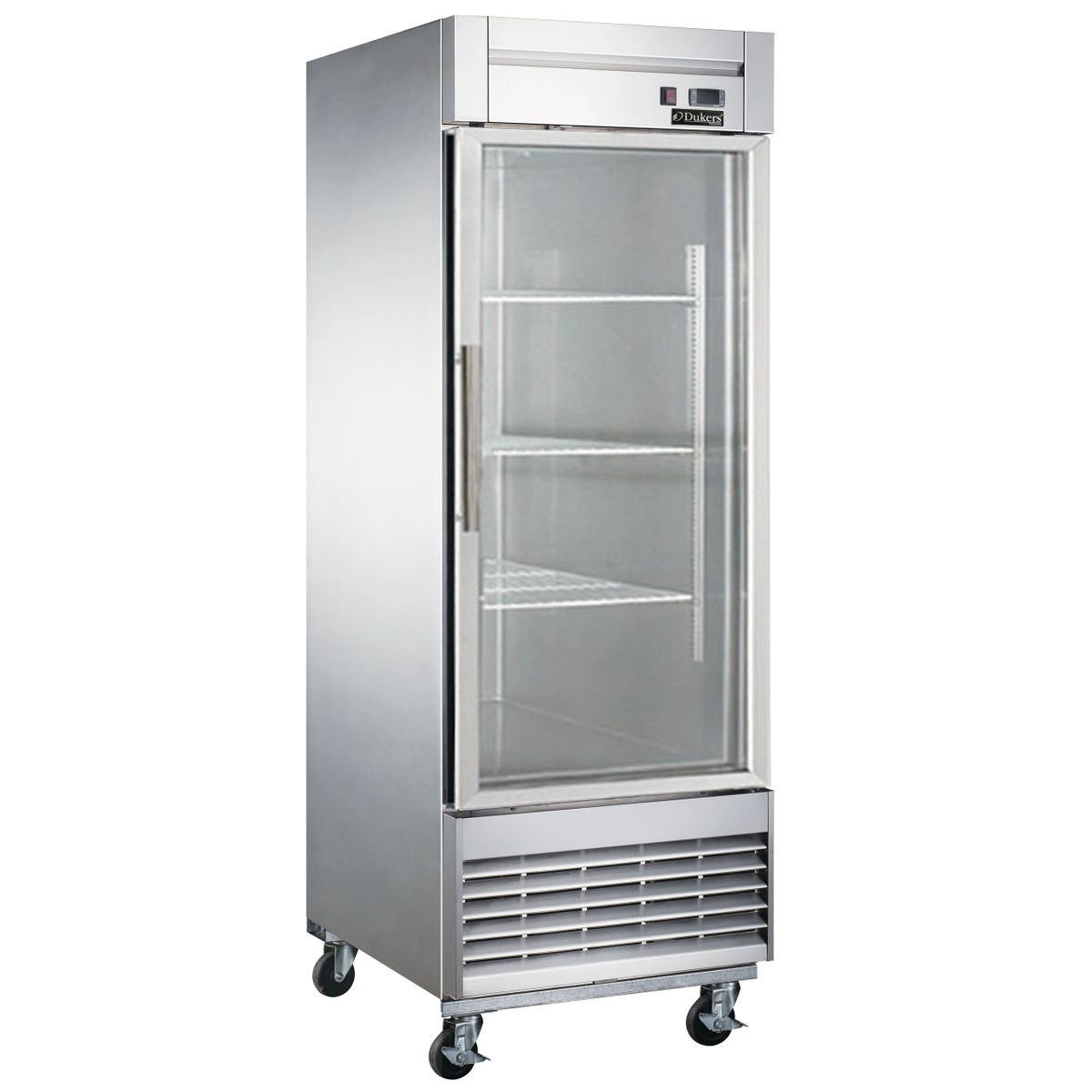 Dukers D28FGS1 Bottom Mount Glass Single Door Commercial Reachin Freezer