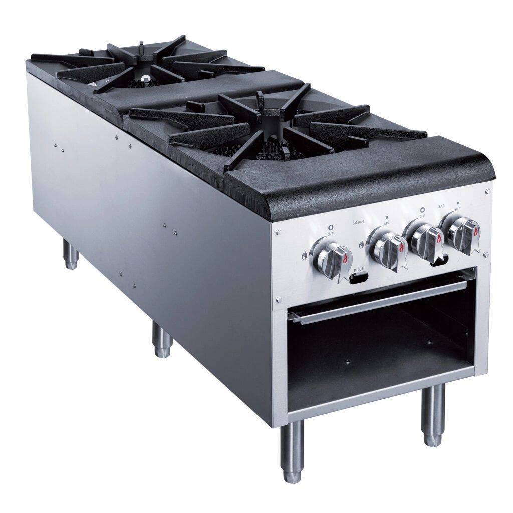 Dukers DCSPA2 18" Two Burner Stock Pot Range Total 160000 BTUs 22 4/5