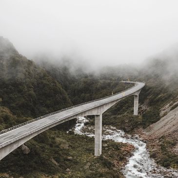 shot of new zealand roads, great for freedom camping in a self contained campervan