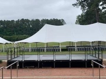 stage rental, tent rental with chairs, Columbus County, Whiteville, Tabor City, Chadbourn