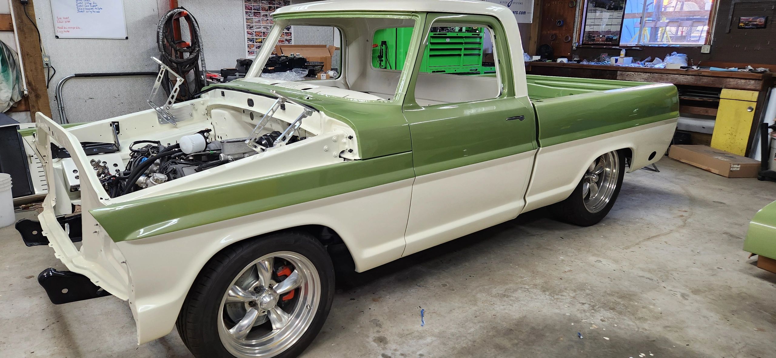 1967 F100 during final assembly after paint