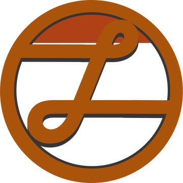 Orange Circle with L inside  with one stripe at the top 