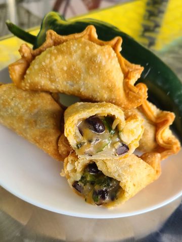 Poblano empanada. The best vegetarian empanadas in Richardson. 