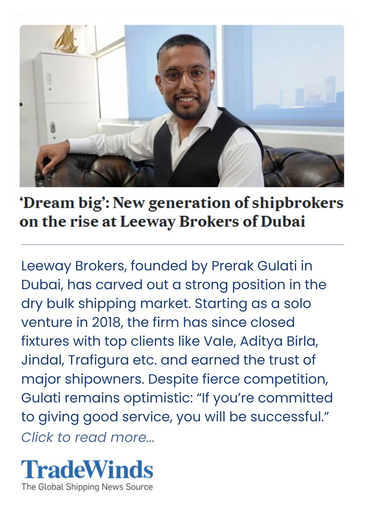 LEEWAY Brokers, Dubai at TradeWinds