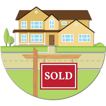 house with a sold sign in the yard