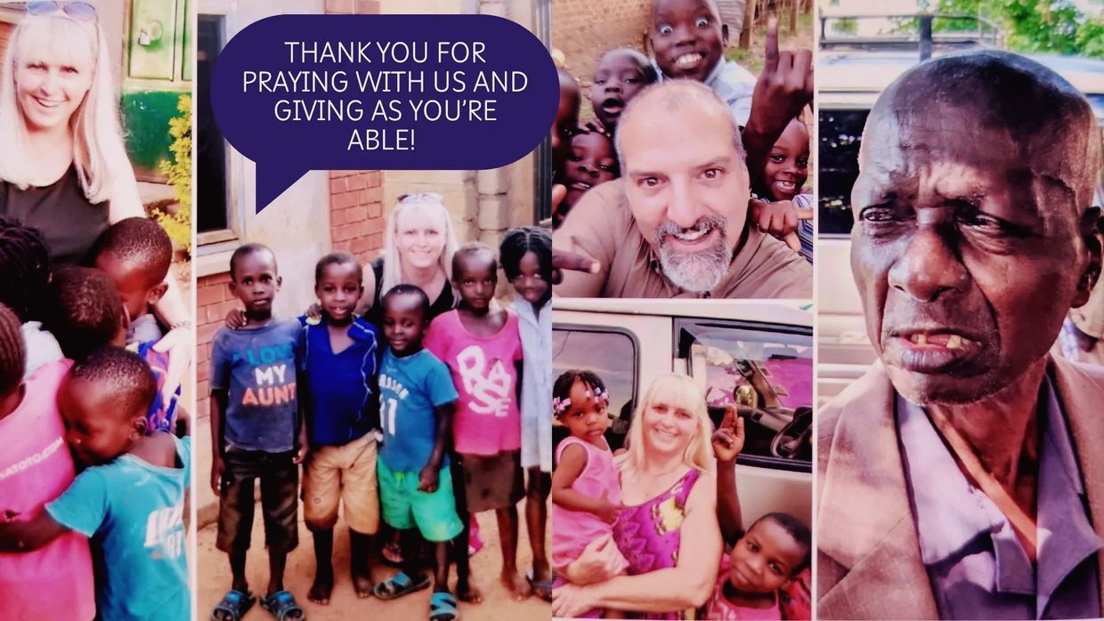 Ministering to children and elders in Uganda.