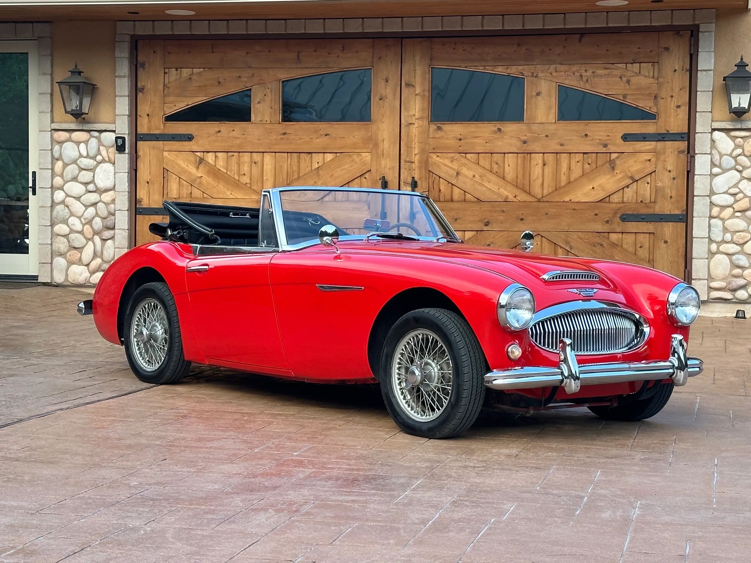Red 1963 Austin-Healey
