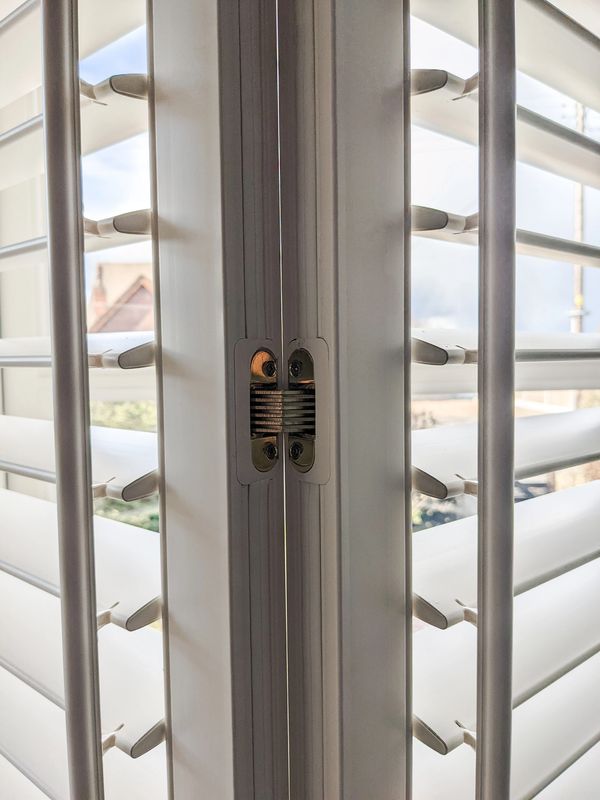Our shutters all have hidden steel  hinges