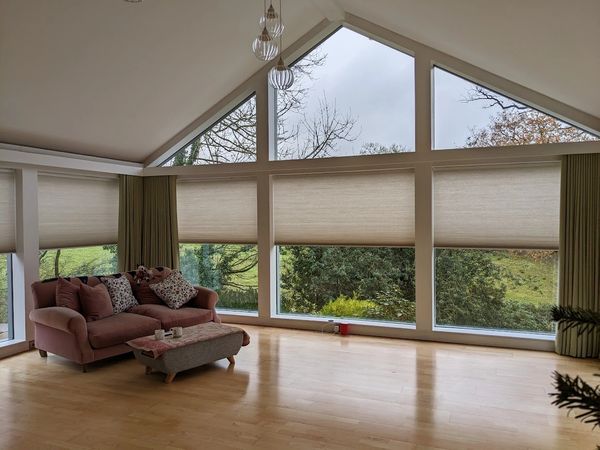 Motorised apex gable blinds