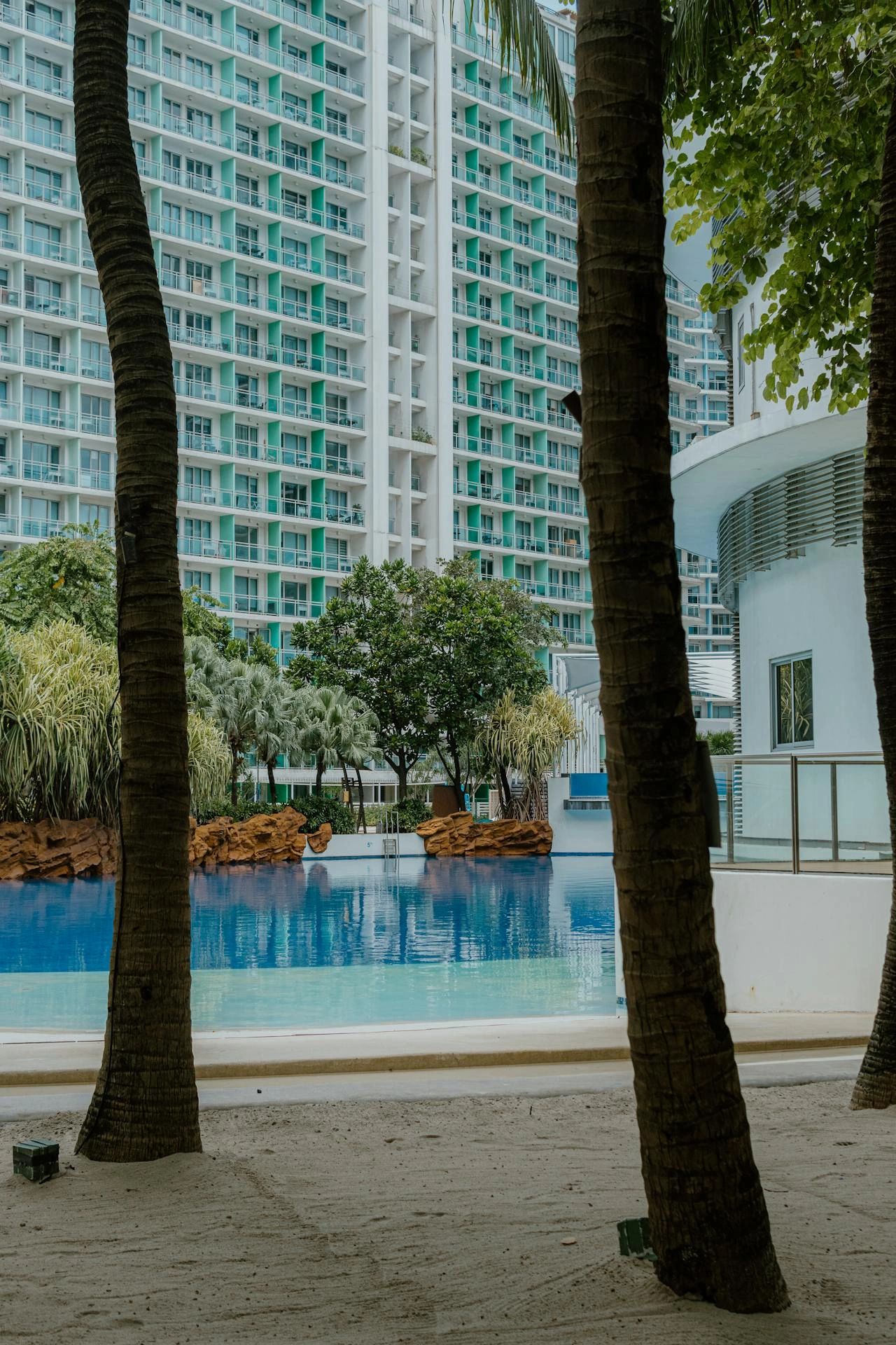 Resort-style apartment community pool in the Houston area
